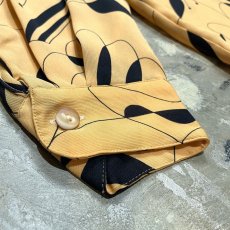 画像7: ALL OVER ARTISTIC LINE&FACE PATTERN L/S SHIRT / Mens M (7)