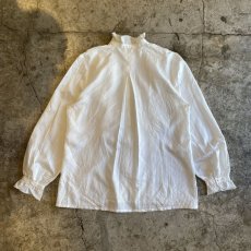 画像2: WHITE COLOR FRILL DESIGN BLOUSE / Ladies M (2)