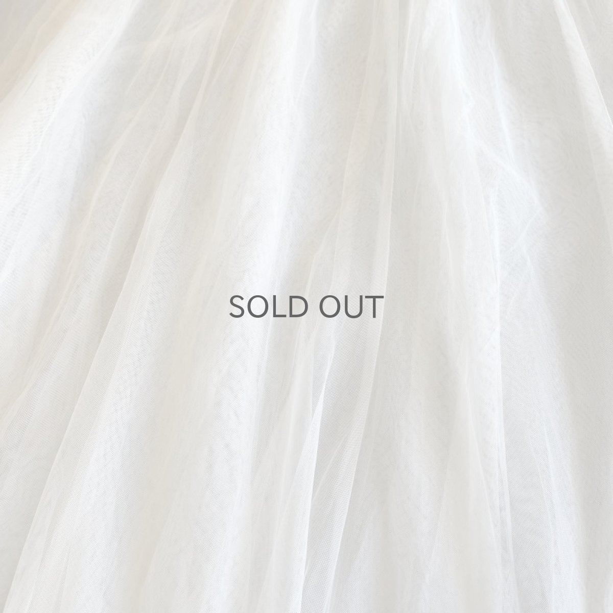 画像9: WHITE COLOR FLARE DESIGN TULLE SHEER LONG SKIRT / W23~W34 (9)