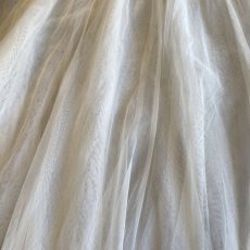 画像9: WHITE COLOR FLARE DESIGN TULLE SHEER LONG SKIRT / W23~W34 (9)
