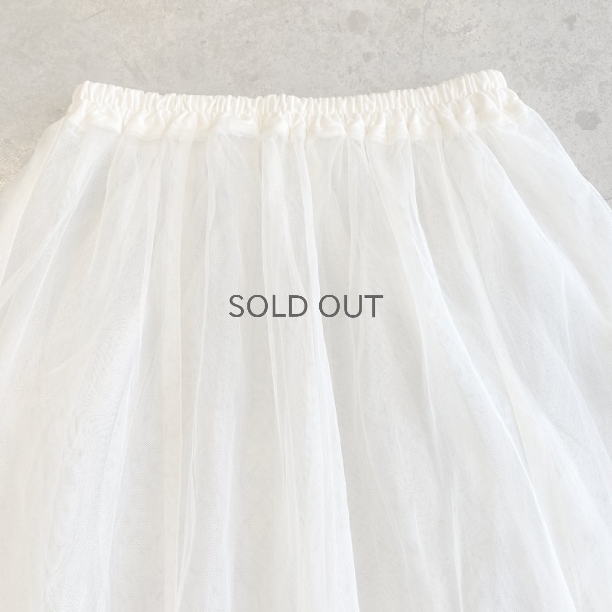 画像6: WHITE COLOR FLARE DESIGN TULLE SHEER LONG SKIRT / W23~W34 (6)