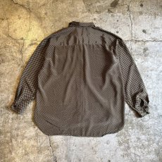 画像2: ALL OVER CHECKER PATTERN DESIGN L/S SHIRT / Ladies L (2)