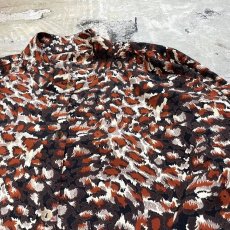 画像4: ALL OVER LEOPARD PATTERN BAND COLLAR L/S SHIRT / Mens L (4)