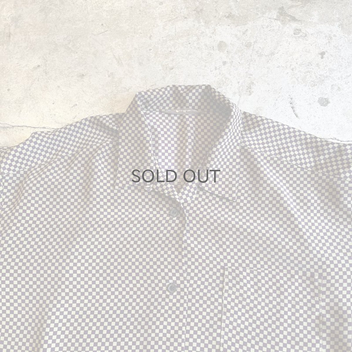 画像8: ALL OVER CHECKER PATTERN DESIGN L/S SHIRT / Ladies L (8)