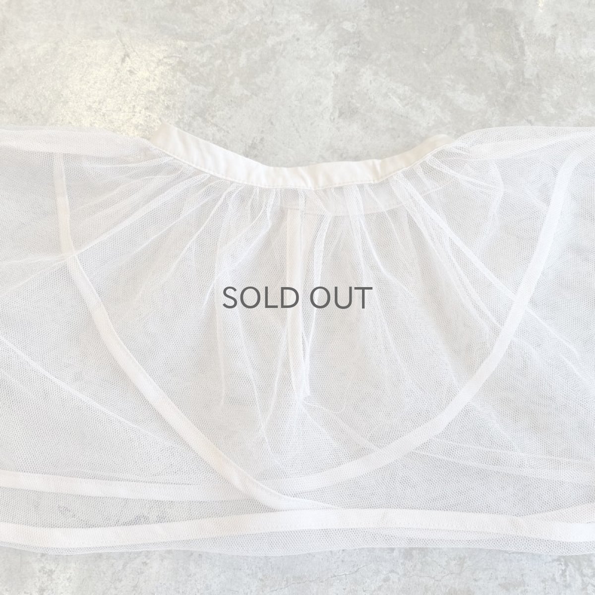 画像6: LAYERED SHORT DESIGN VOLUME SLEEVE TULLE SHEER L/S TOPS / Ladies M (6)