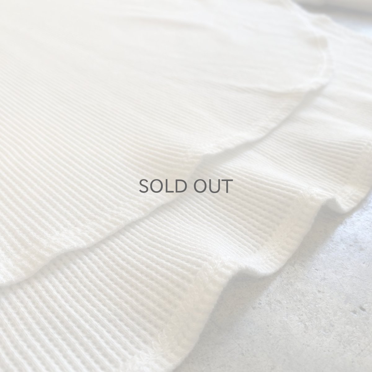 画像12: STAND COLLAR DESIGN WAFFLE L/S SHIRT / Ladies L (12)