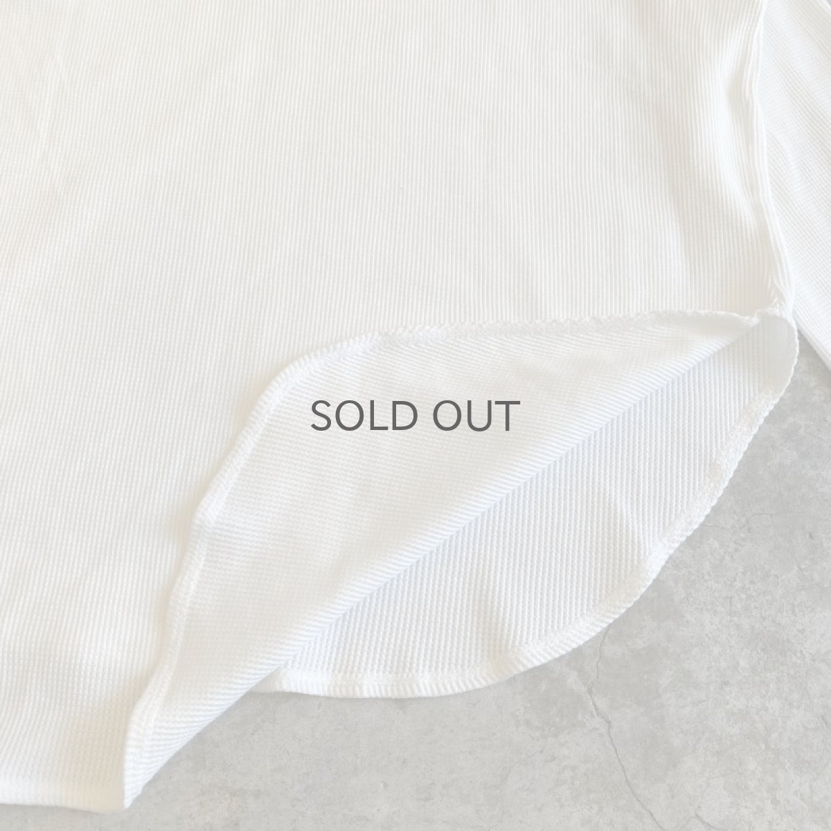 画像11: STAND COLLAR DESIGN WAFFLE L/S SHIRT / Ladies L (11)