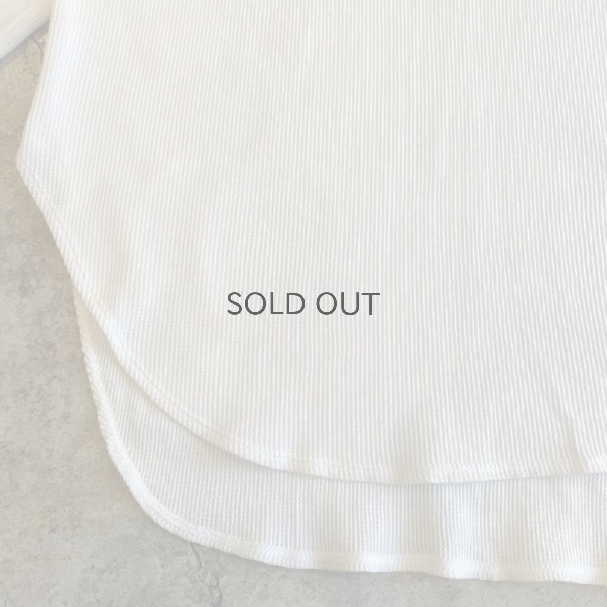 画像6: STAND COLLAR DESIGN WAFFLE L/S SHIRT / Ladies L (6)