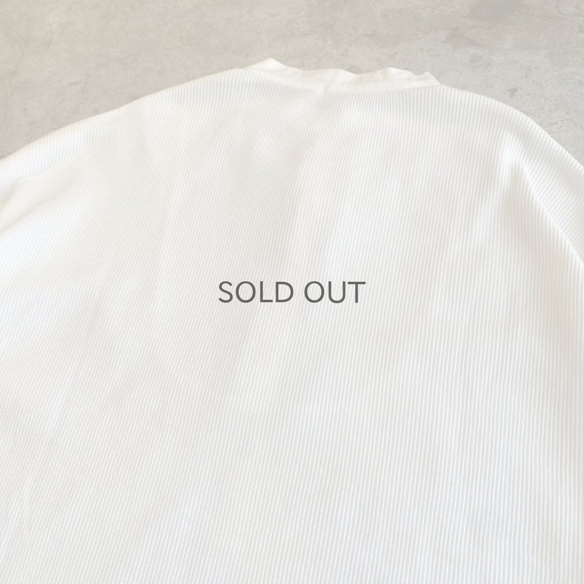 画像10: STAND COLLAR DESIGN WAFFLE L/S SHIRT / Ladies L (10)