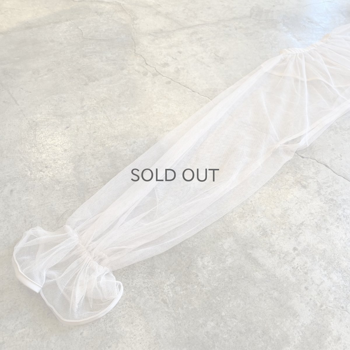 画像5: LAYERED SHORT DESIGN VOLUME SLEEVE TULLE SHEER L/S TOPS / Ladies M (5)