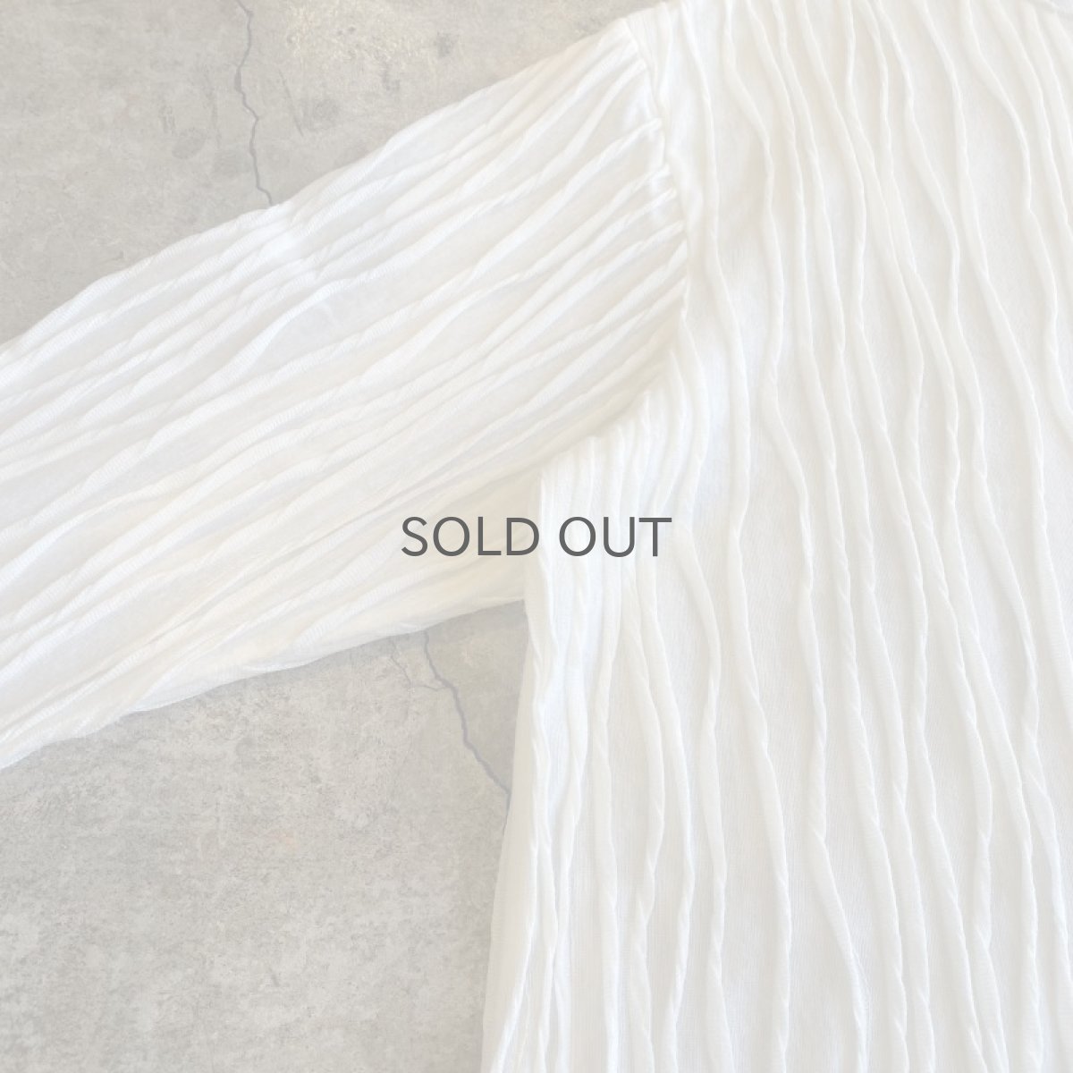 画像8: WAVE DECORATION DESIGN COTTON GAUZE L/S TOPS / Ladies L (8)