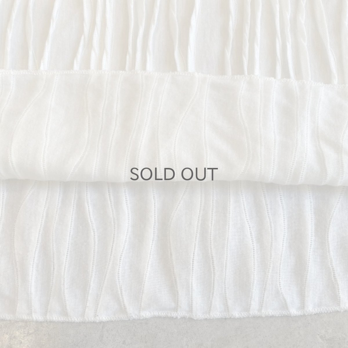 画像10: WAVE DECORATION DESIGN COTTON GAUZE L/S TOPS / Ladies L (10)