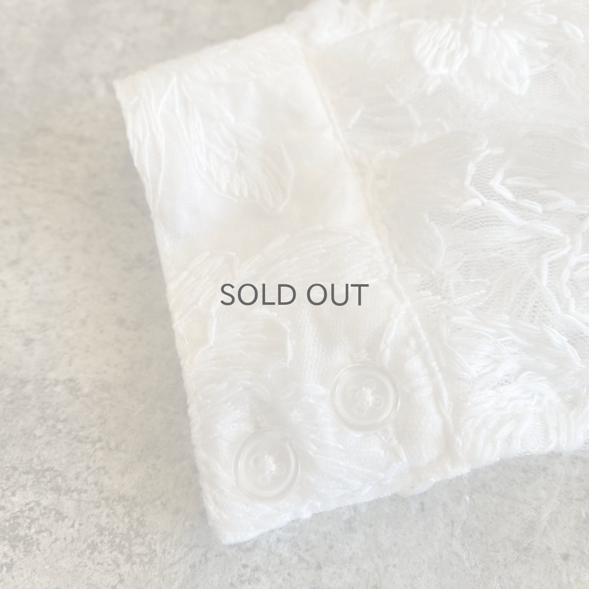 画像9:  FLORAL LACE VOLUME SLEEVE DESIGN SHEER CARDIGAN / Ladies M (9)