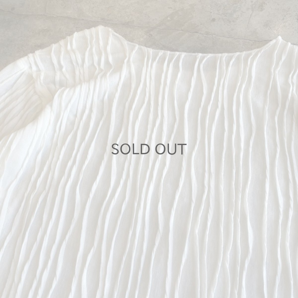 画像9: WAVE DECORATION DESIGN COTTON GAUZE L/S TOPS / Ladies L (9)