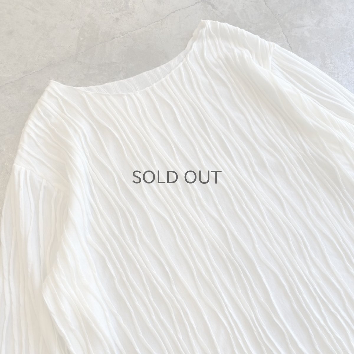 画像3: WAVE DECORATION DESIGN COTTON GAUZE L/S TOPS / Ladies L (3)