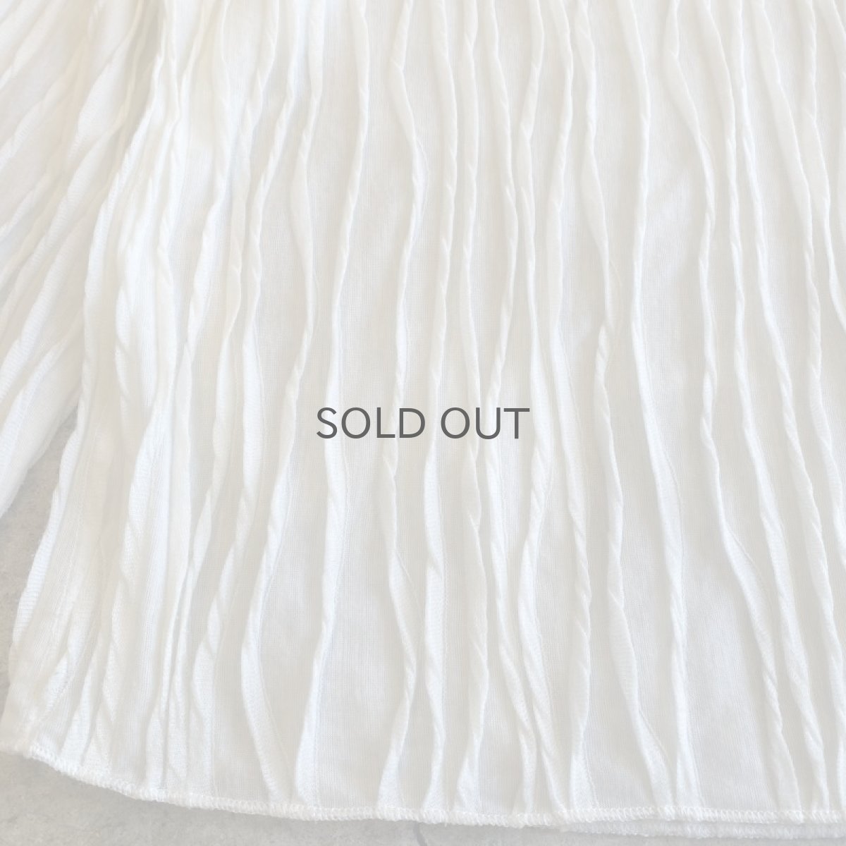 画像5: WAVE DECORATION DESIGN COTTON GAUZE L/S TOPS / Ladies L (5)