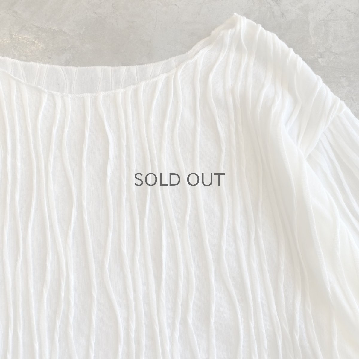 画像6: WAVE DECORATION DESIGN COTTON GAUZE L/S TOPS / Ladies L (6)