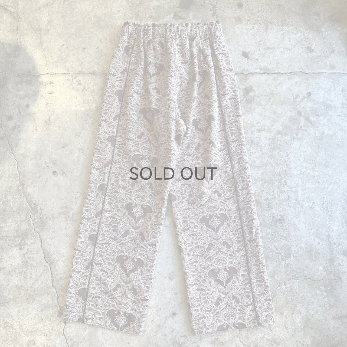 画像2: SIDE LINE DESIGN FLOWER PATTERN DESIGN PANTS / W25~W31 (2)