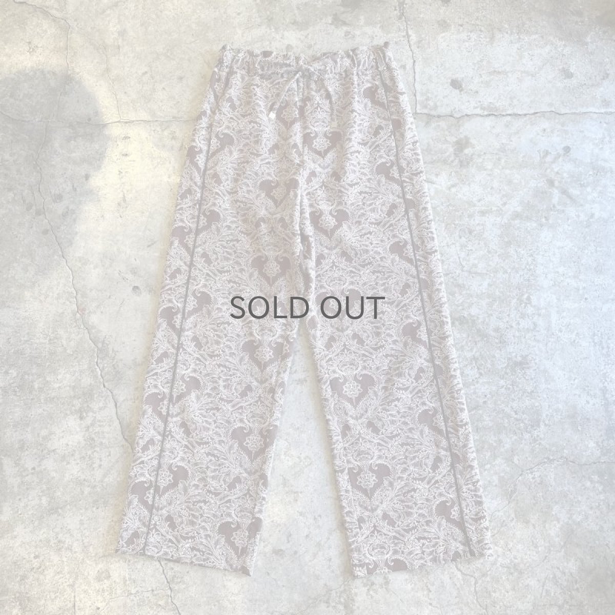 画像1: SIDE LINE DESIGN FLOWER PATTERN DESIGN PANTS / W25~W31 (1)