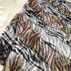 画像5: MULTI ZEBRA PATTERN SHEER L/S SHIRT / Mens M (5)