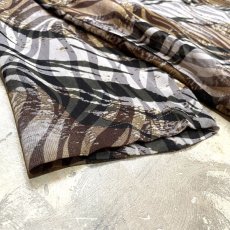 画像7: MULTI ZEBRA PATTERN SHEER L/S SHIRT / Mens M (7)
