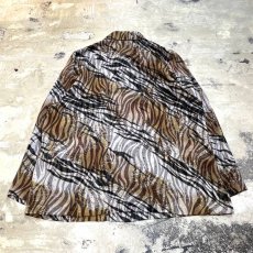 画像2: MULTI ZEBRA PATTERN SHEER L/S SHIRT / Mens M (2)