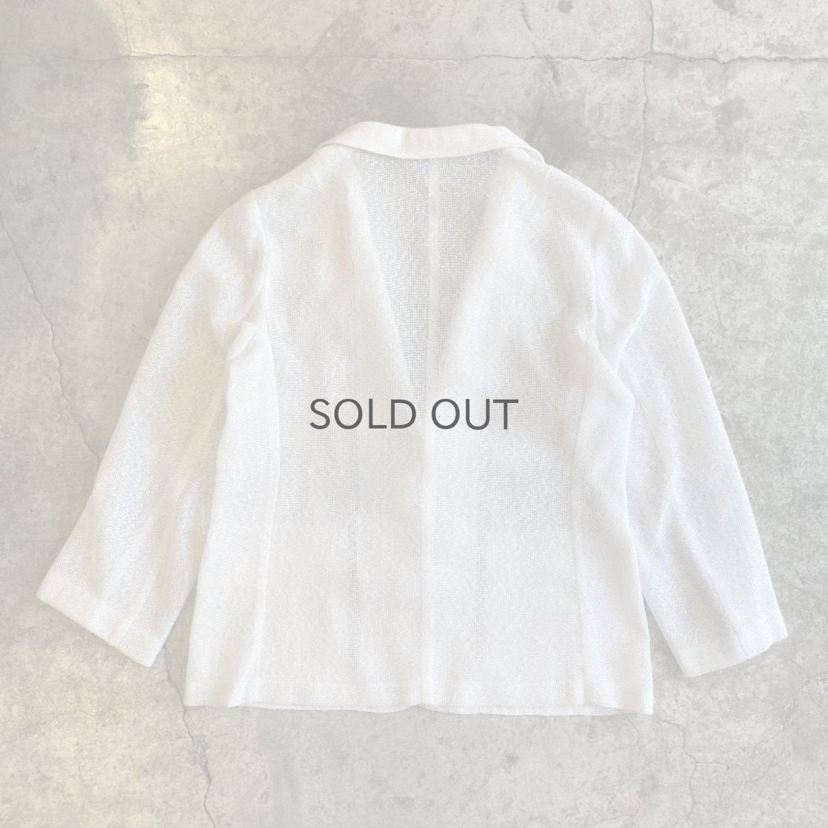 画像2: WHITE COLOR MESH DESIGN TAILORED JACKET / Ladies M (2)