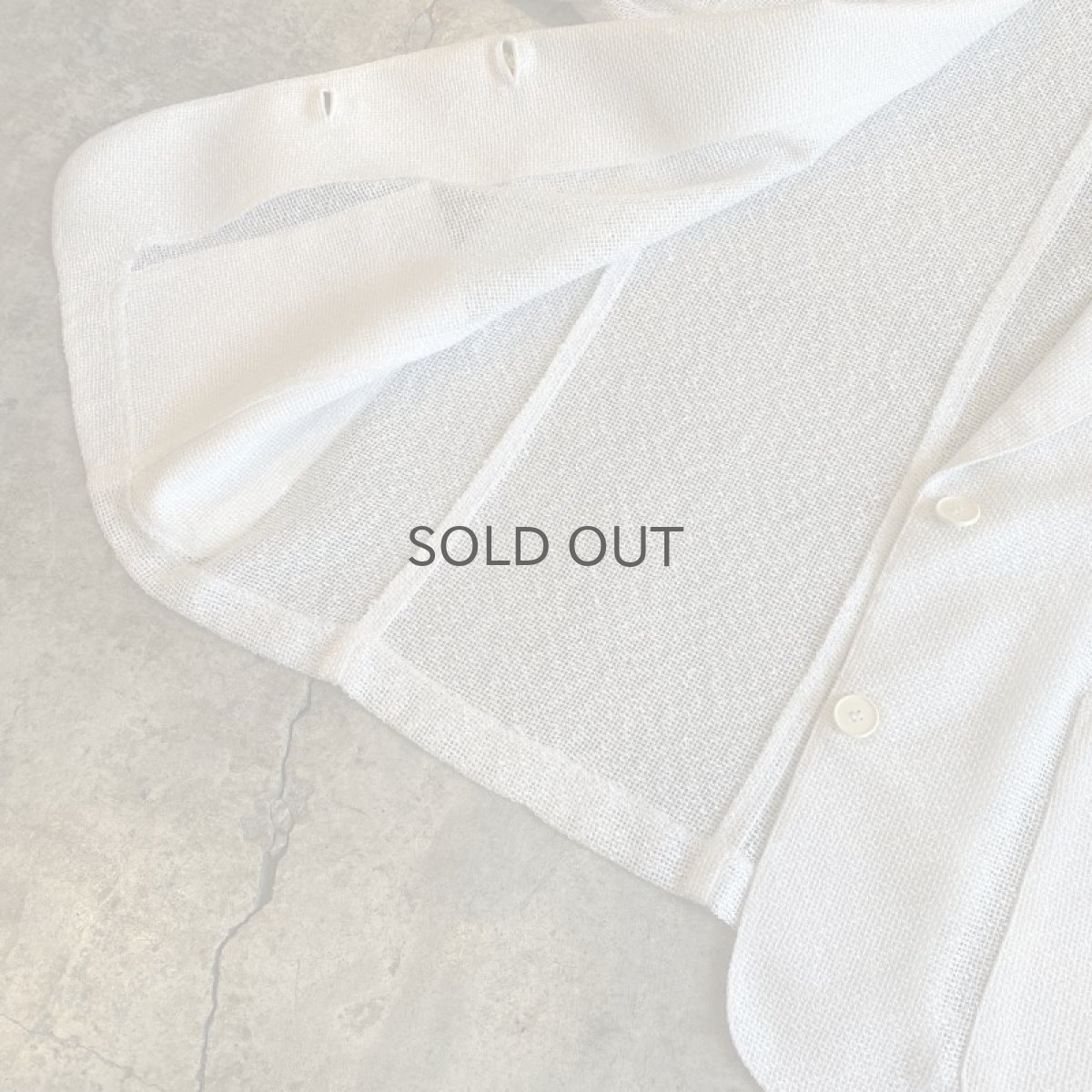 画像8: WHITE COLOR MESH DESIGN TAILORED JACKET / Ladies M (8)