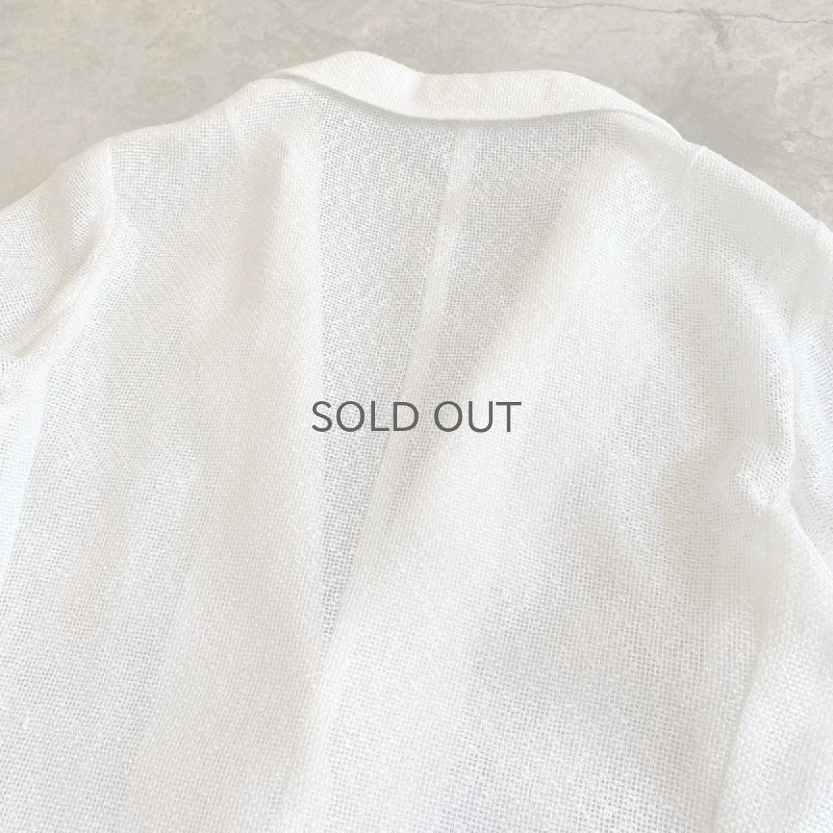 画像9: WHITE COLOR MESH DESIGN TAILORED JACKET / Ladies M (9)