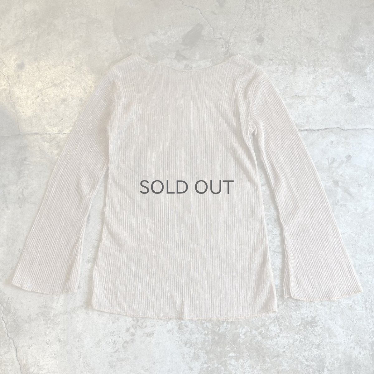 画像2: PALE TONE GLITTER MIX PATTERN SHEER L/S TOPS / Ladies M (2)