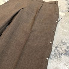 画像4: SIDE STUDS DECORATIVE BROWN COLOR SLACKS / W30 (4)