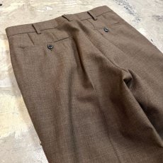 画像9: SIDE STUDS DECORATIVE BROWN COLOR SLACKS / W30 (9)