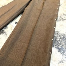 画像6: SIDE STUDS DECORATIVE BROWN COLOR SLACKS / W30 (6)