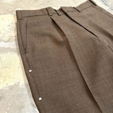 画像3: SIDE STUDS DECORATIVE BROWN COLOR SLACKS / W30 (3)
