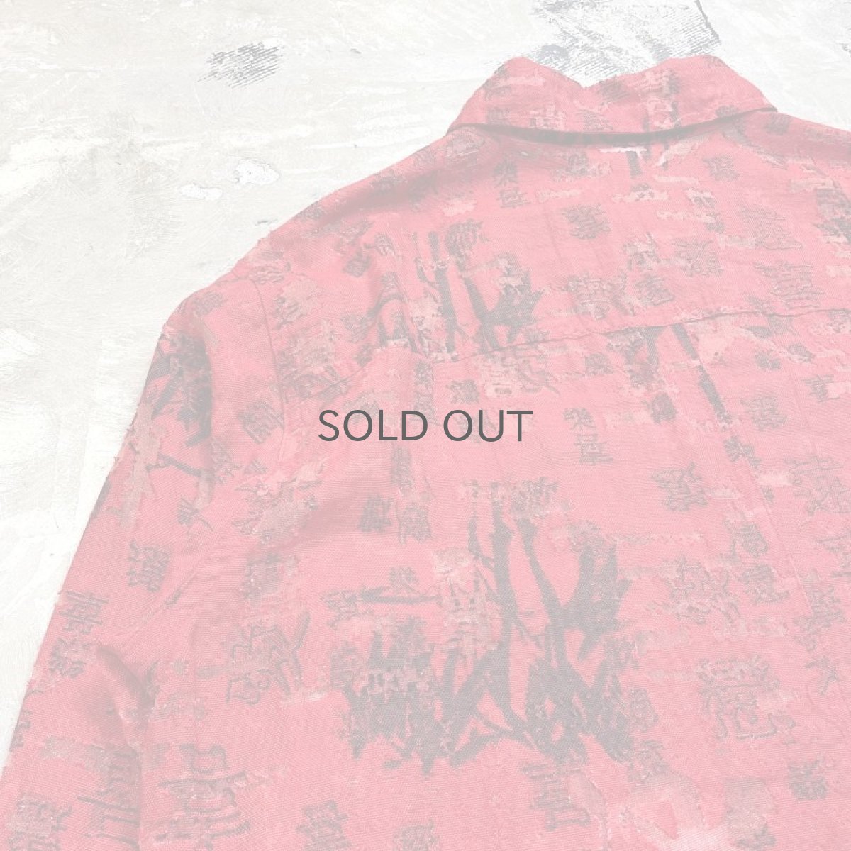 画像9: 90's~ CHINESE CHARACTER GRAPHIC PATTERN L/S SHIRT / Mens L (9)