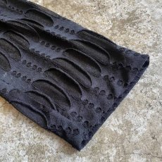 画像9:  BLACK COLOR SHEER PATTERN DESIGN L/S SHIRT / Ladies M (9)