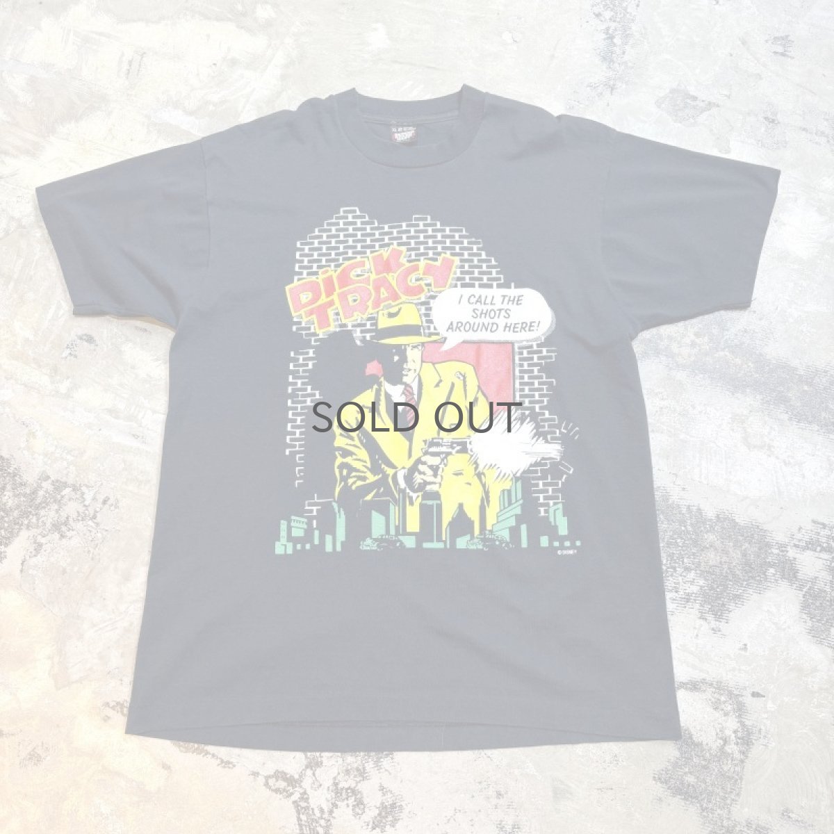 画像1: 80's~ "DICK TRACY" GRAPHIC PRINT S/S TEE / Mens XL / MADE IN USA (1)