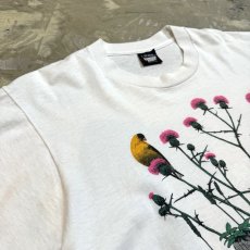 画像3: 80's BIRD & FLOWER PRINTED S/S TEE / Mens XL / MADE IN USA (3)