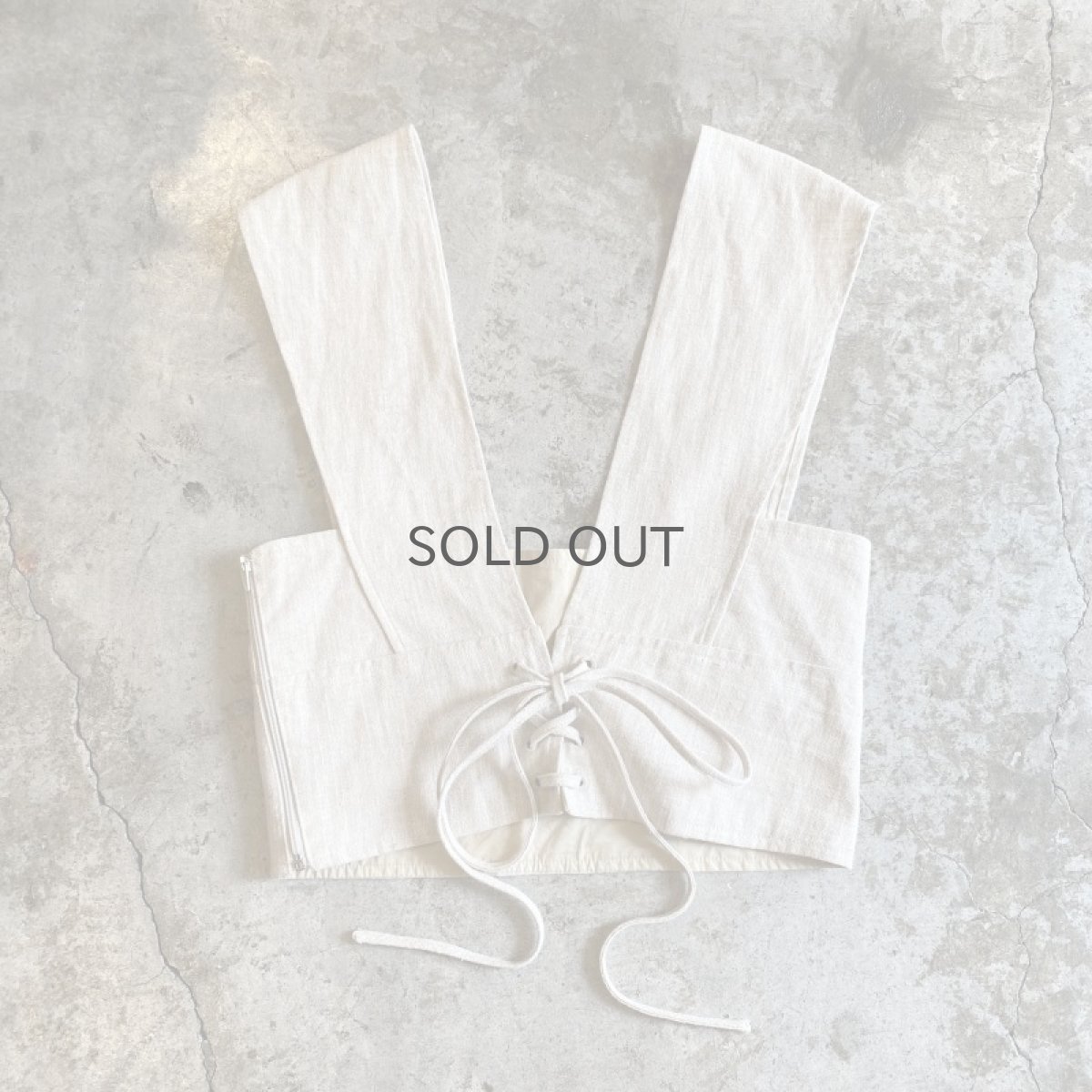 画像2: PALE TONE BACK LACE UP DESIGN BUSTIER / Ladies M  (2)