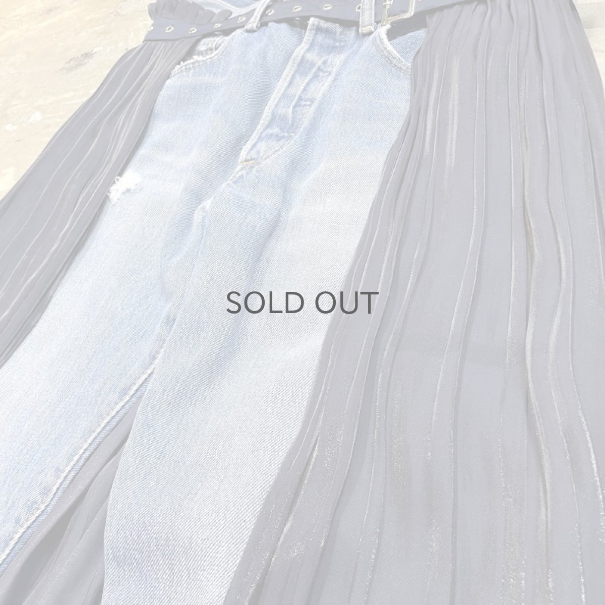 画像4: 【Wiz&Witch】"UNITED" WRAP SKIRT DENIM PANTS / W32 (4)