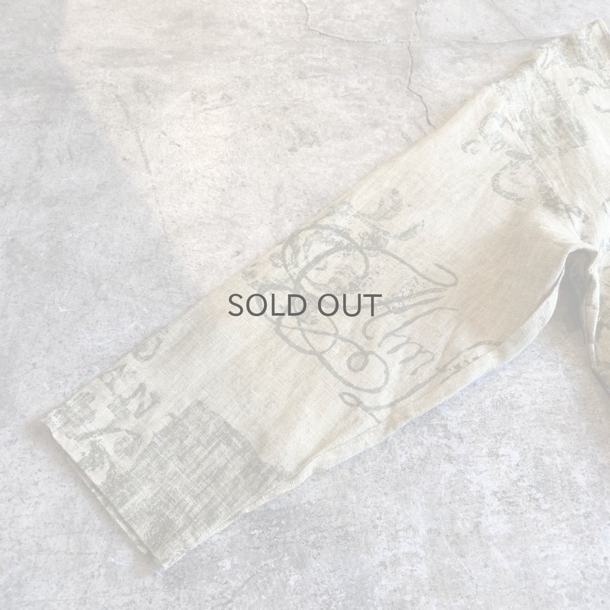 画像7: ALL OVER PATTERN LINEN DESIGN JACKET / Ladies L (7)