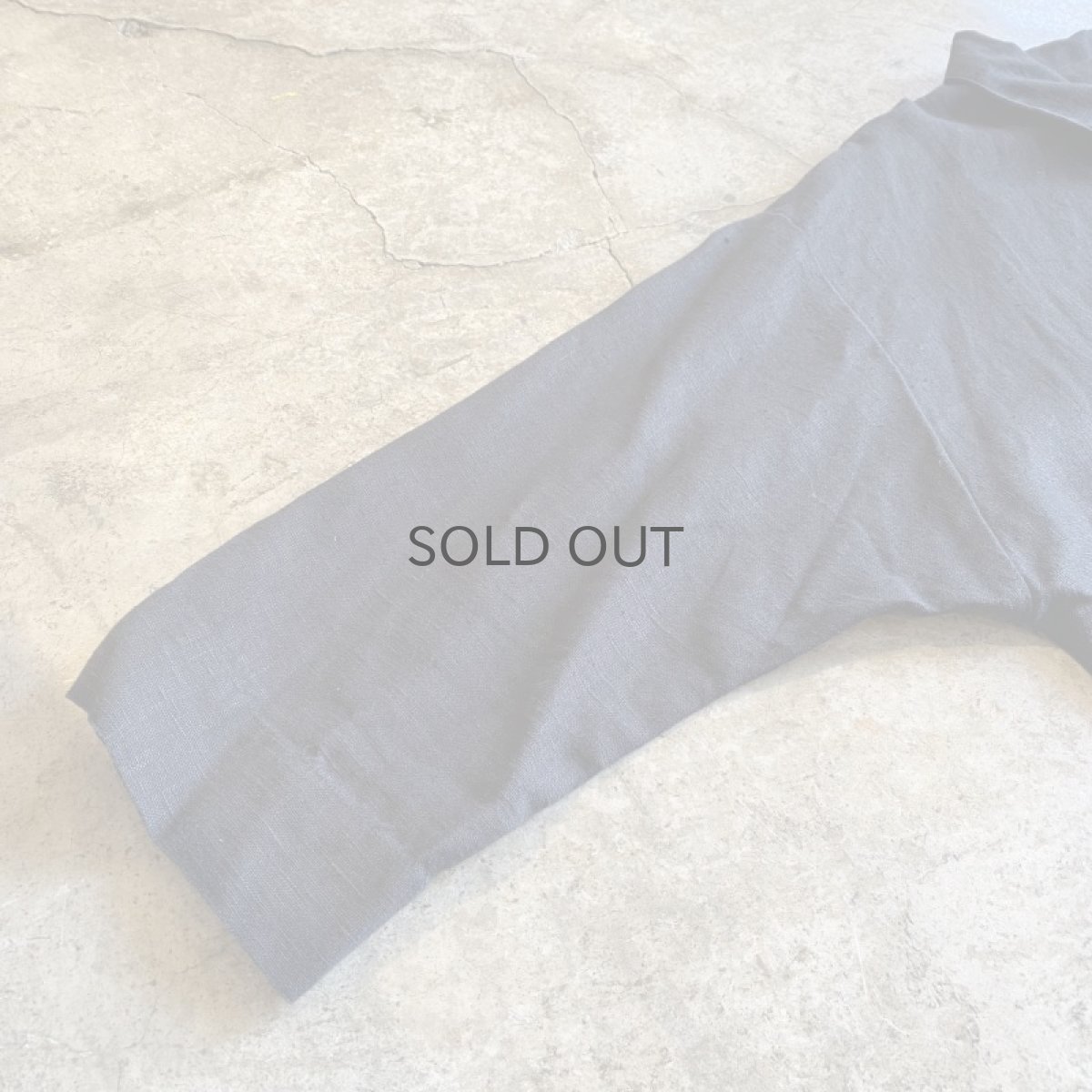 画像6: BLACK COLOR LINEN DESIGN JACKET / Ladies L (6)