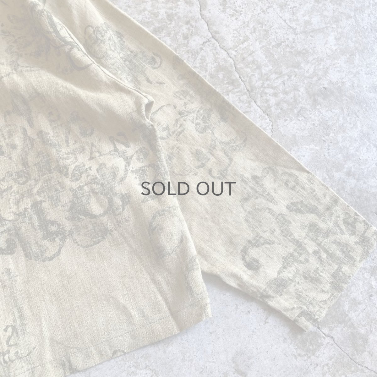 画像9: ALL OVER PATTERN LINEN DESIGN JACKET / Ladies L (9)