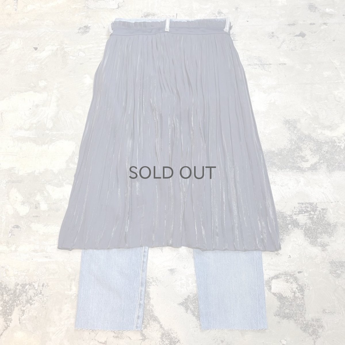 画像2: 【Wiz&Witch】"UNITED" WRAP SKIRT DENIM PANTS / W32 (2)