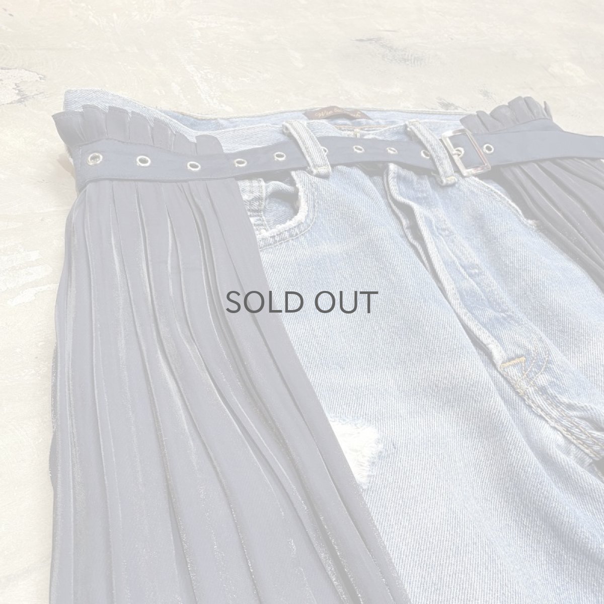 画像3: 【Wiz&Witch】"UNITED" WRAP SKIRT DENIM PANTS / W32 (3)