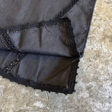 画像5: BLACK COLOR MIX FABRIC DESIGN S/S BLOUSE / Ladies L (5)