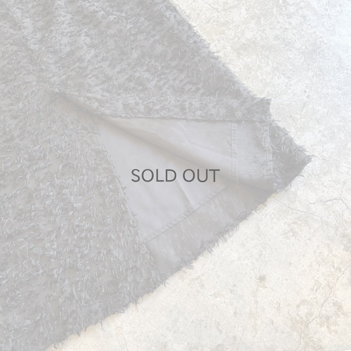 画像10: BLACK COLOR SHORT FRINGE DESIGN SHEER LONG SKIRT / W26 (10)