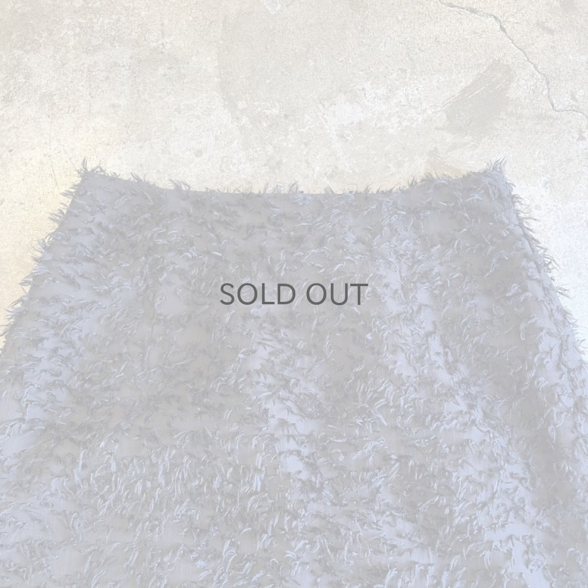 画像7: BLACK COLOR SHORT FRINGE DESIGN SHEER LONG SKIRT / W26 (7)