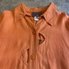画像6: CUT WORK ART DESIGN COLOR L/S SHIRT / Ladies L (6)