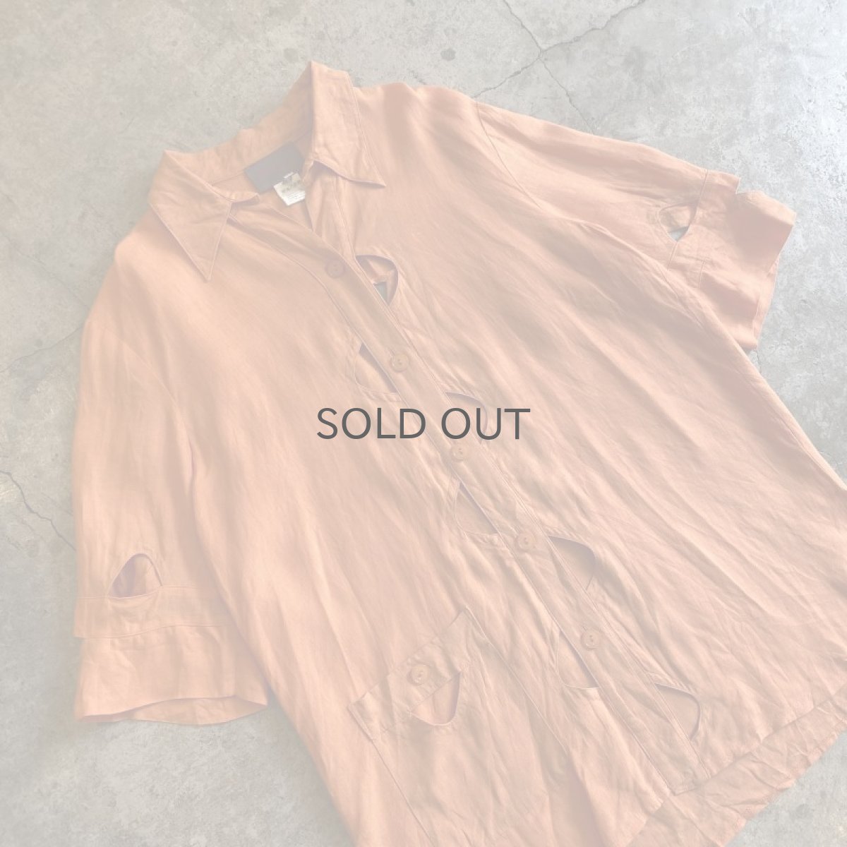 画像3: CUT WORK ART DESIGN COLOR L/S SHIRT / Ladies L (3)